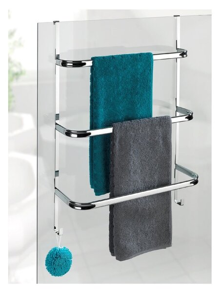 Suport pentru prosoape Wenko Towel Holder Chrome, 21 x 54 cm, argintiu