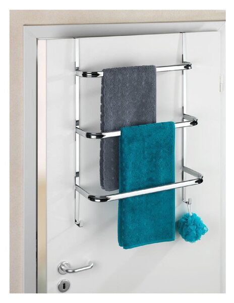 Suport pentru prosoape Wenko Towel Holder Chrome, 21 x 54 cm, argintiu