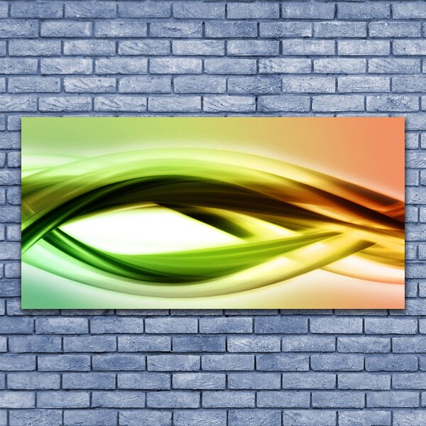 Tablou pe sticla Rezumat Arta Roz Verde Galben