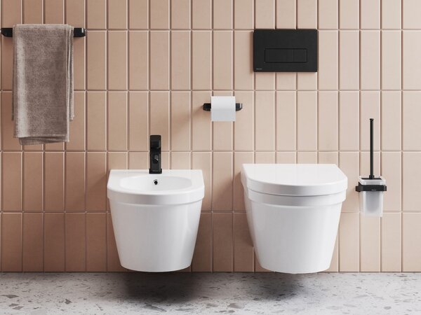 Ravak Uni Slim buton de spălare pentru WC negru X01744
