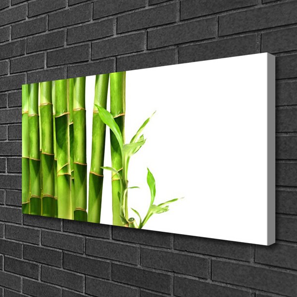 Tablou pe panza canvas Bamboo Floral Verde Alb