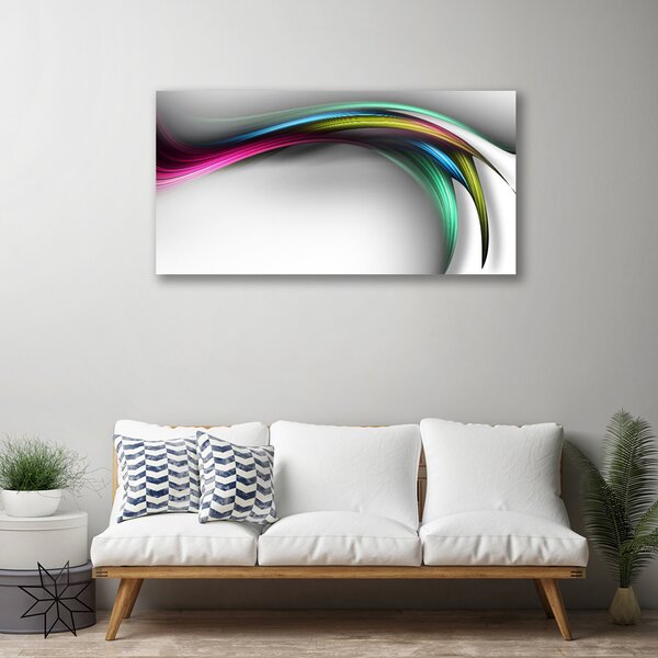 Tablou pe panza canvas Abstract Art Gri Alb Roșu Verde