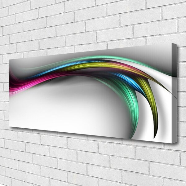 Tablou pe panza canvas Abstract Art Gri Alb Roșu Verde