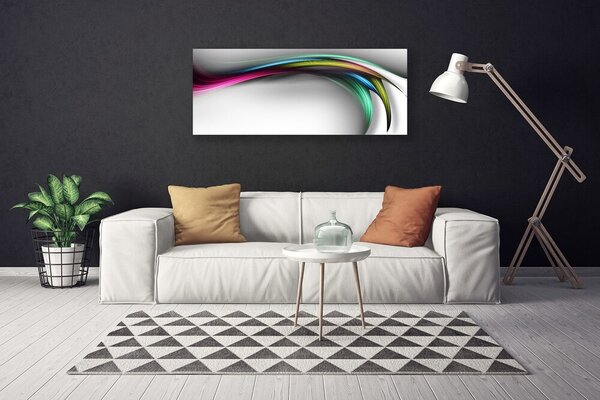 Tablou pe panza canvas Abstract Art Gri Alb Roșu Verde