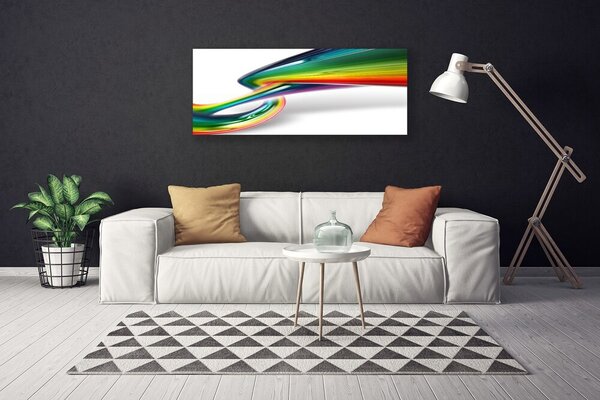 Tablou pe panza canvas Rezumat Rainbow Art Roșu Galben Verde Albastru