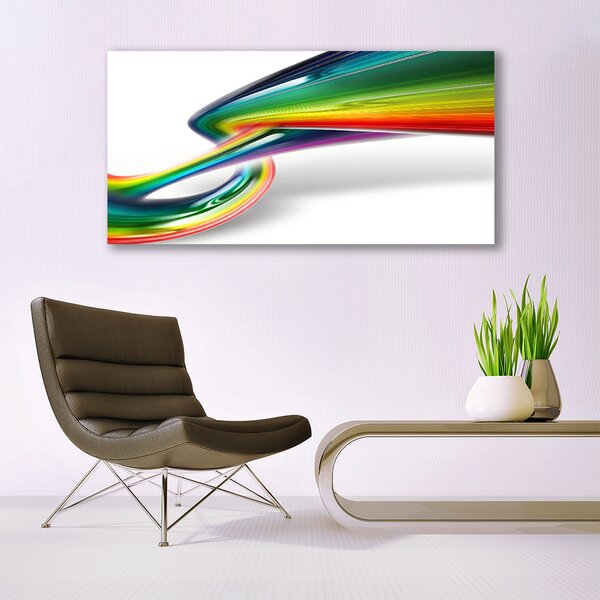 Tablou pe panza canvas Rezumat Rainbow Art Roșu Galben Verde Albastru
