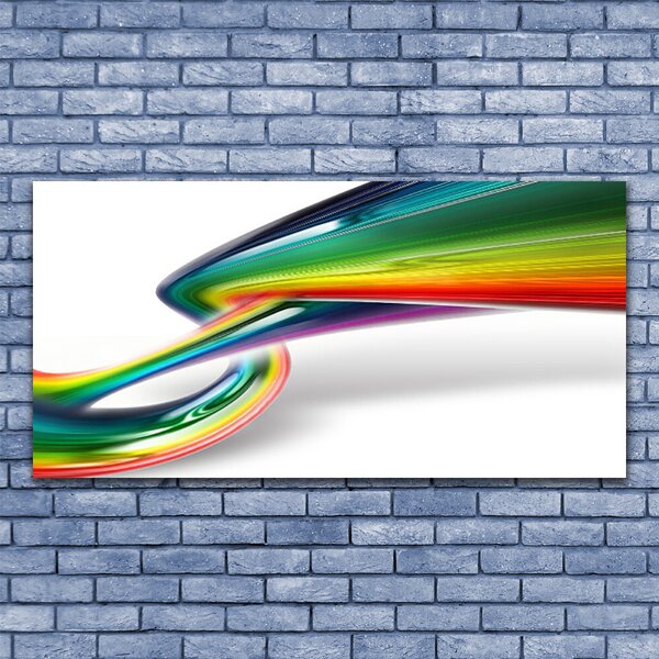 Tablou pe panza canvas Rezumat Rainbow Art Roșu Galben Verde Albastru