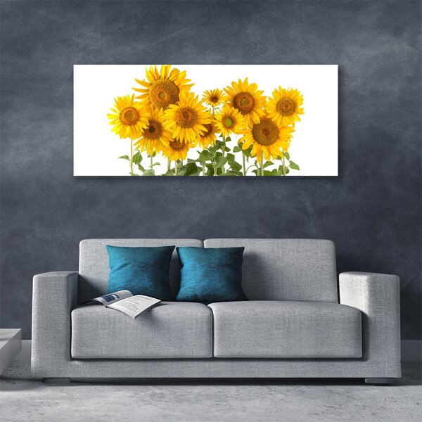 Tablou pe panza canvas Floarea soarelui Floral aur galben verde