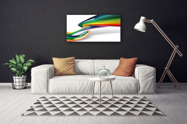 Tablou pe panza canvas Rezumat Rainbow Art Roșu Galben Verde Albastru