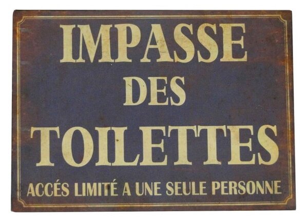 Tăbliță Antic Line Impasse Des Toilettes