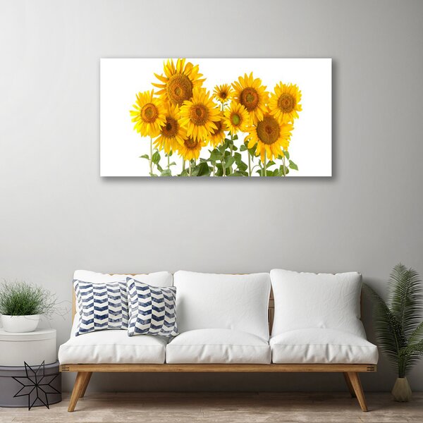 Tablou pe panza canvas Floarea soarelui Floral aur galben verde