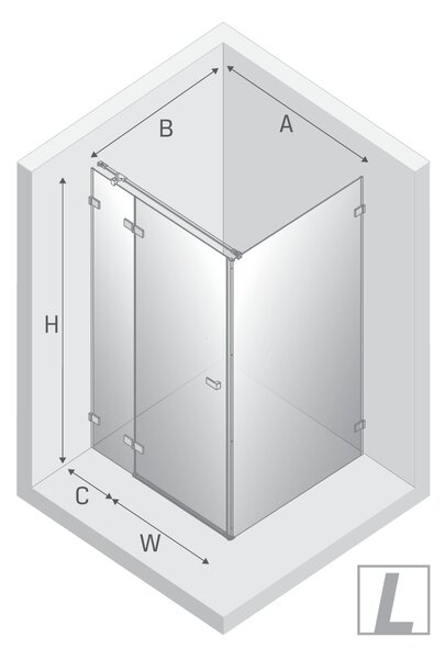 New Trendy Avexa Gold Brushed cabină de duș 90x90 cm pătrat auriu periat/sticlă transparentă EXK-1744