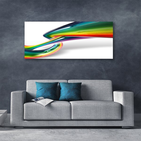 Tablou pe panza canvas Rezumat Rainbow Art Roșu Galben Verde Albastru