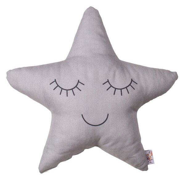 Pernă din amestec de bumbac pentru copii Mike & Co. NEW YORK Pillow Toy Star, 35 x 35 cm, gri