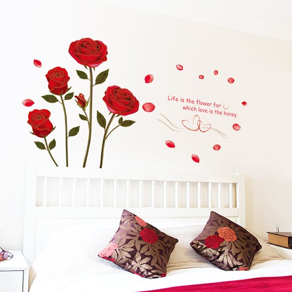Autocolant de perete "Trandafiri" 120x75 cm