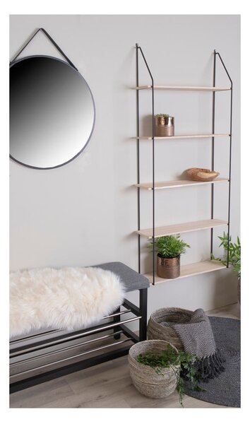 Raft din lemn masiv negru pavlovnia Eindhoven - House Nordic