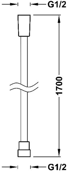 Tres Exclusive furtun de duș 170 cm || 9134609KMB