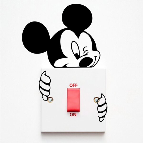 Autocolante pentru întrerupător "Mickey Mouse 3" 9x9cm