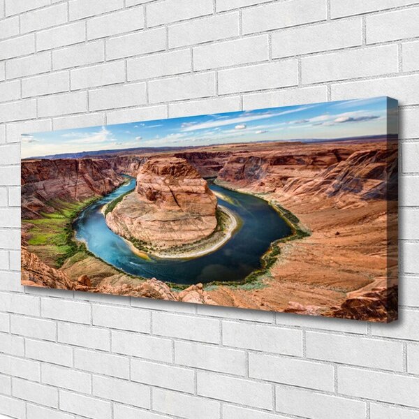 Tablou pe panza canvas Grand Canyon River Peisaj Roșu Albastru Verde
