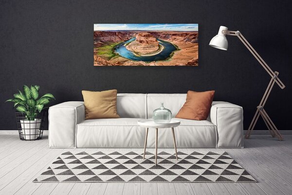 Tablou pe panza canvas Grand Canyon River Peisaj Roșu Albastru Verde