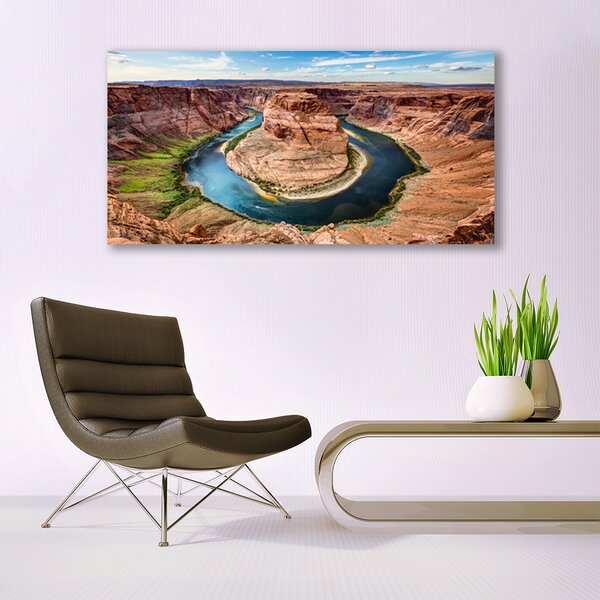 Tablou pe panza canvas Grand Canyon River Peisaj Roșu Albastru Verde