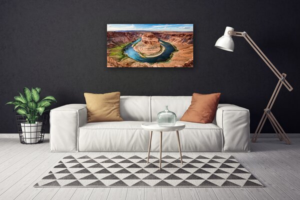 Tablou pe panza canvas Grand Canyon River Peisaj Roșu Albastru Verde