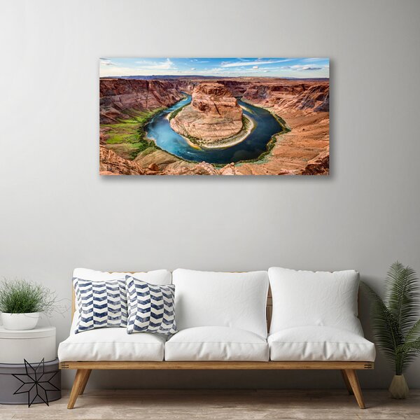 Tablou pe panza canvas Grand Canyon River Peisaj Roșu Albastru Verde