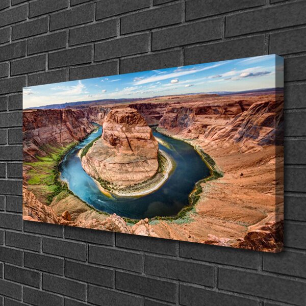 Tablou pe panza canvas Grand Canyon River Peisaj Roșu Albastru Verde