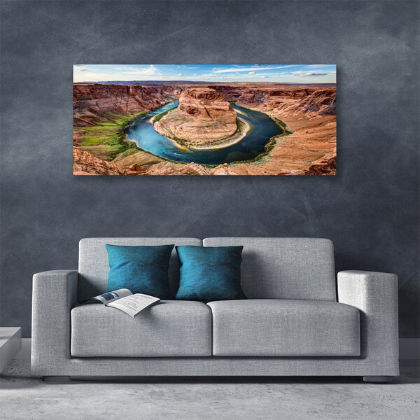 Tablou pe panza canvas Grand Canyon River Peisaj Roșu Albastru Verde