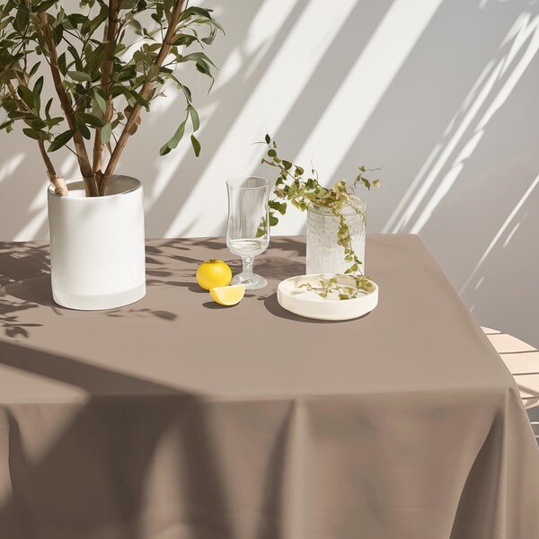 Goldea față de masă 100% bumbac - maro cafea 120 x 180 cm