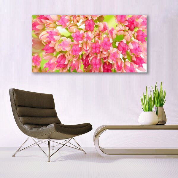 Tablou pe sticla Floare roz Floral