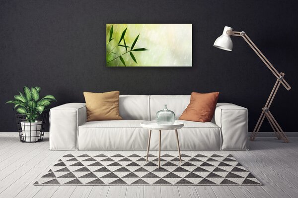 Tablou pe panza canvas Frunze de ploaie Floral Verde