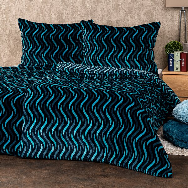 Lenjerie de pat din micro-flanelă 4Home Wave, 140 x 220 cm, 70 x 90 cm, 140 x 220 cm, 70 x 90 cm