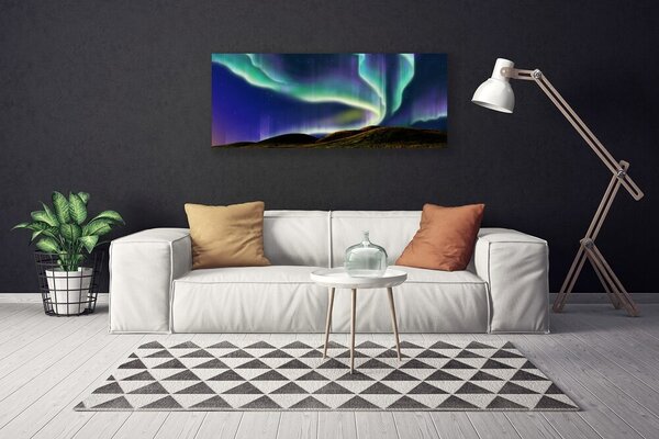 Tablou pe panza canvas Aurora Peisaj albastru