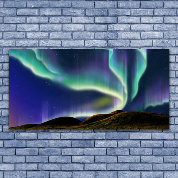 Tablou pe panza canvas Aurora Peisaj albastru