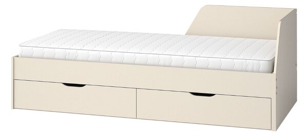 Pat de colț single cu 2 sertare Melo Me9 (90x200 cm)
