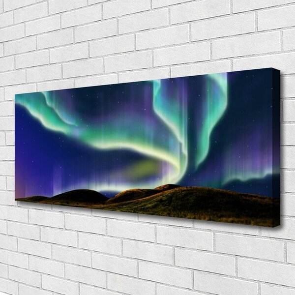 Tablou pe panza canvas Aurora Peisaj albastru