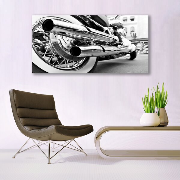 Tablouri acrilice Arta Motocicleta Gri Negru Alb