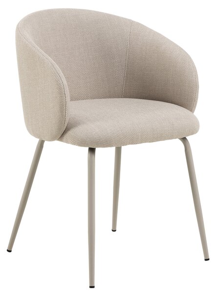 MAZZONI EXPORT CLARA Bej (material Basel 24)/picioare bej - SCAUN MODERN ADÂNC TAPIȚAT PENTRU SALON/LIVING/BIROU LOFT