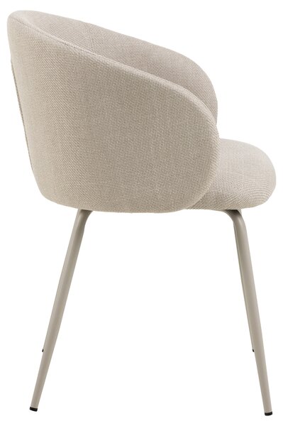 MAZZONI EXPORT CLARA Bej (material Basel 24)/picioare bej - SCAUN MODERN ADÂNC TAPIȚAT PENTRU SALON/LIVING/BIROU LOFT