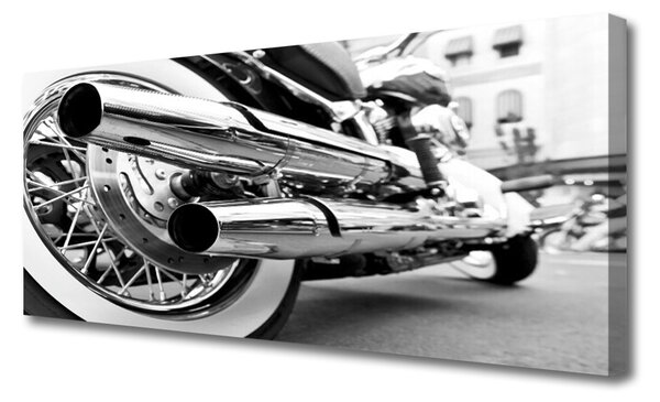 Tablou pe panza canvas Arta Motocicleta Gri Negru Alb