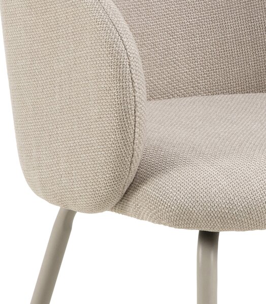 MAZZONI EXPORT CLARA Bej (material Basel 24)/picioare bej - SCAUN MODERN ADÂNC TAPIȚAT PENTRU SALON/LIVING/BIROU LOFT