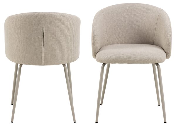 MAZZONI EXPORT CLARA Bej (material Basel 24)/picioare bej - SCAUN MODERN ADÂNC TAPIȚAT PENTRU SALON/LIVING/BIROU LOFT