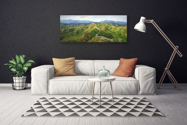 Tablou pe panza canvas Great Muntii perete Peisaj Verde Albastru Maro