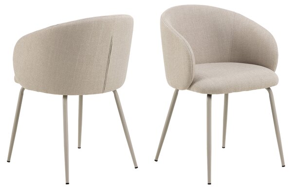 MAZZONI EXPORT CLARA Bej (material Basel 24)/picioare bej - SCAUN MODERN ADÂNC TAPIȚAT PENTRU SALON/LIVING/BIROU LOFT