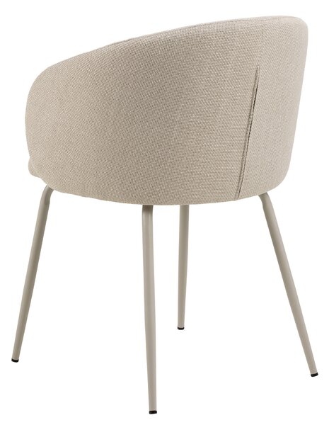 MAZZONI EXPORT CLARA Bej (material Basel 24)/picioare bej - SCAUN MODERN ADÂNC TAPIȚAT PENTRU SALON/LIVING/BIROU LOFT