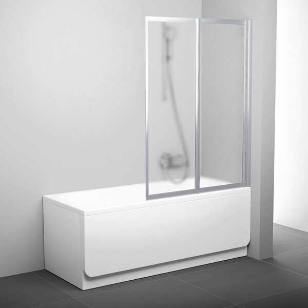 Ravak Supernova paravan cadă 105 cm două piese satin mat/sticlă cu model 796M0U00ZG