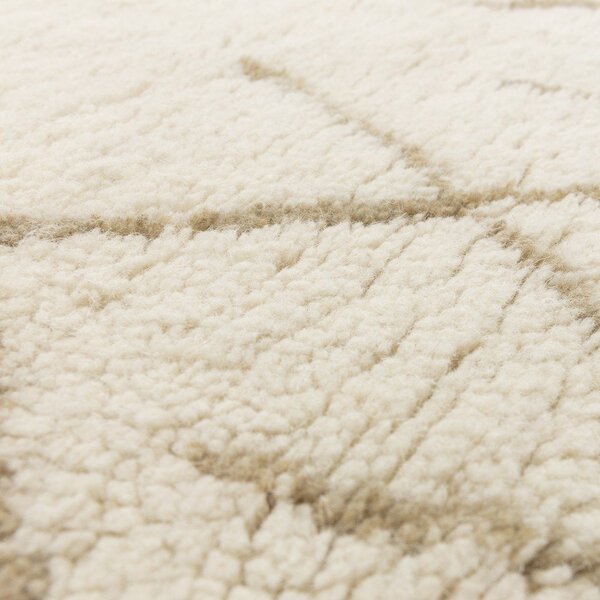 Covor crem lavabil, țesut manual din lână 120x170 cm Azera Crosshatch – Asiatic Carpets