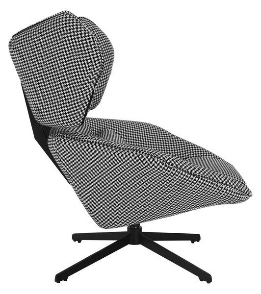 KONDELA Scaun pivotant de lux, cu model / negru, KAILAN