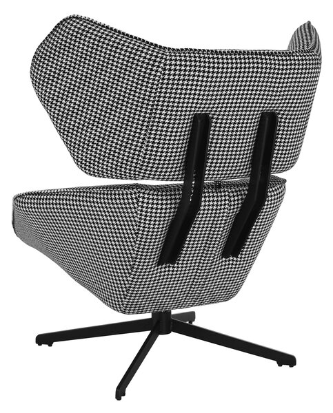 KONDELA Scaun pivotant de lux, cu model / negru, KAILAN